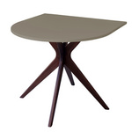 JUBI Halve Ovale Eettafel 90x90cm Okkernoot Bever Bruin