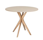 Kleine ronde eettafel JUBI 60cm Bruin Beige