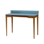 Schrijftafel Ashme met toetsenbordlade, Eik Poederblauw