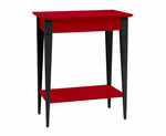 MIMO Console Table 65x35cm - Black Legs / Red